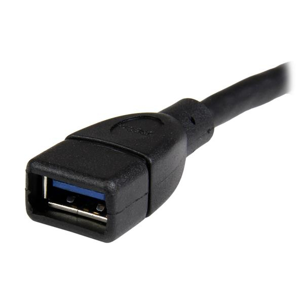 USB 3.0 A-to-a Extension Cable - 6in Black