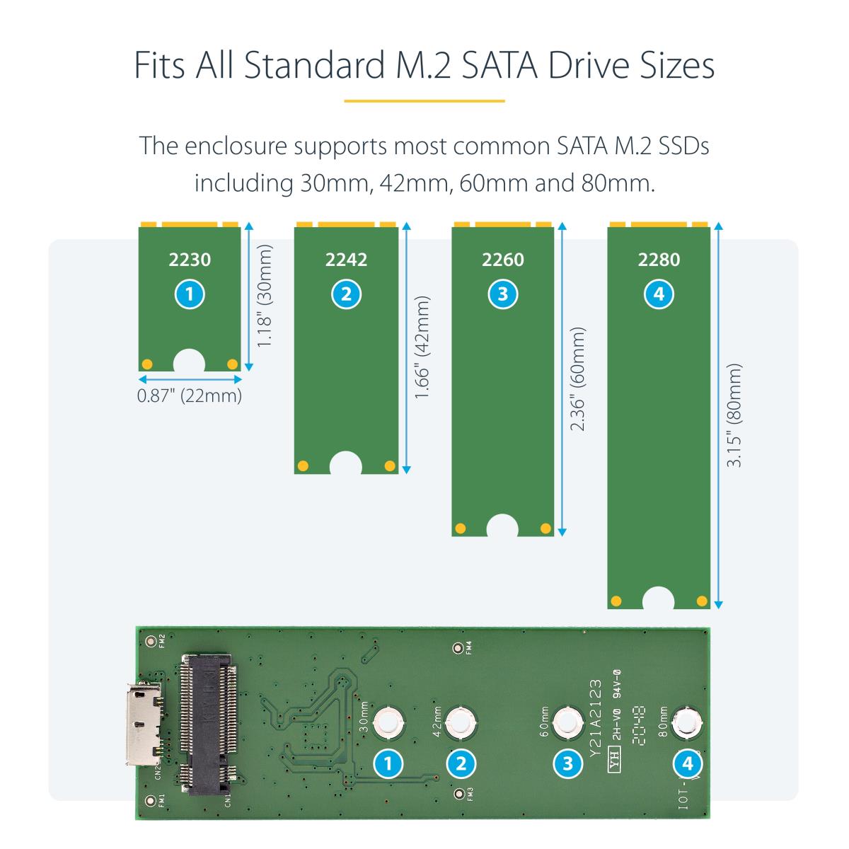 SSD Enclosure W/ Uasp USB 3.0 To M.2 SATA External