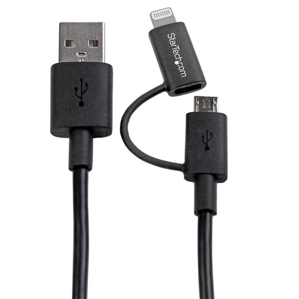 Lightning Or Micro USB To USB Cable For iPhone iPod iPad - 1m