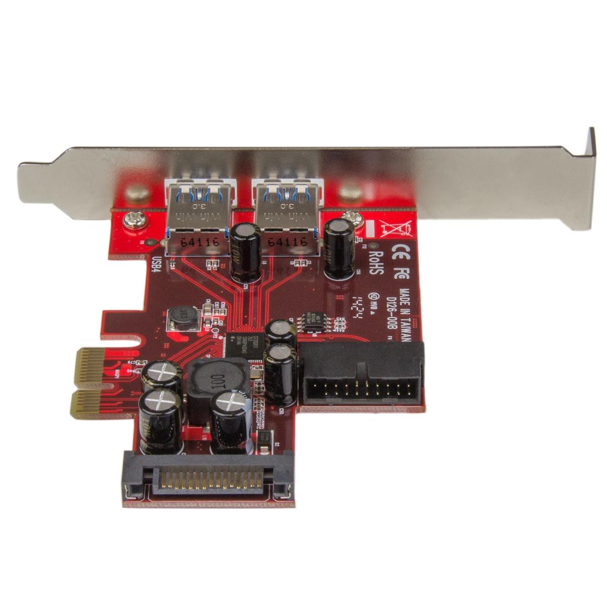 Pci-e USB 3.0 Card 4-port - 2 External, 2 Internal - SATA Power