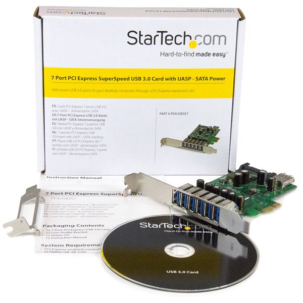 Pci-e USB 3.0 Card 7-port - Standard And Low-profile Design