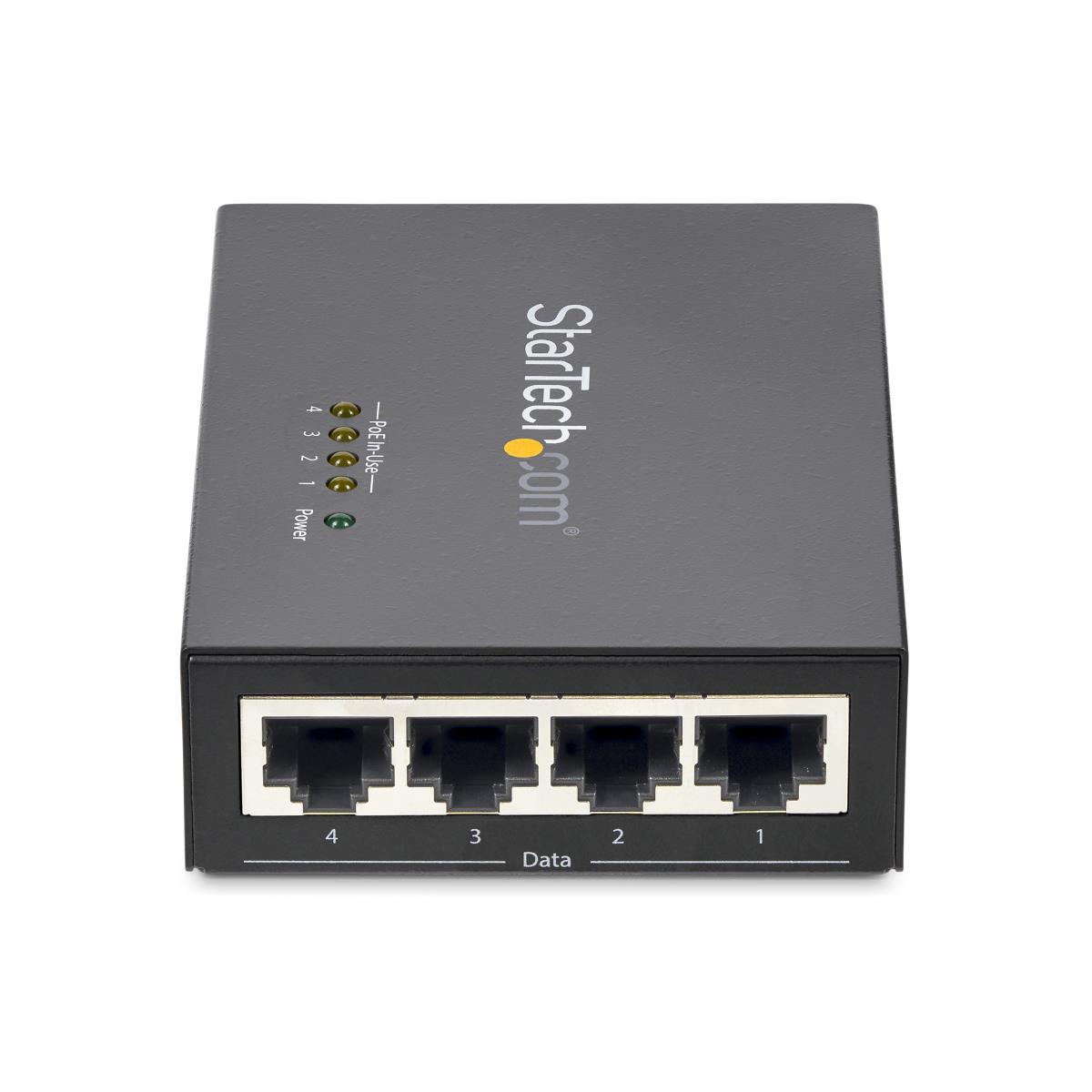 Gigabit Midspan 4-port - Poe+ Injector - 802.3at/af