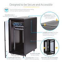 Knock-down Server Rack Cabinet With Casters 25u 36in