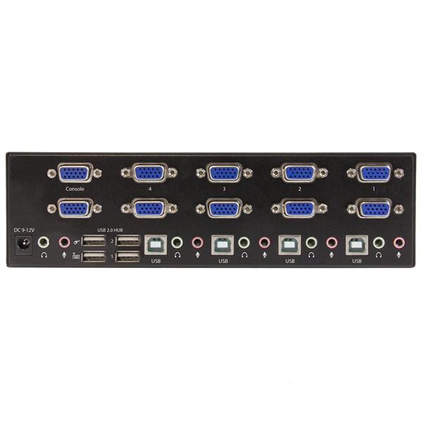 KVM Switch - Dual Vga With Audio And USB Hub 4port USB 2.0