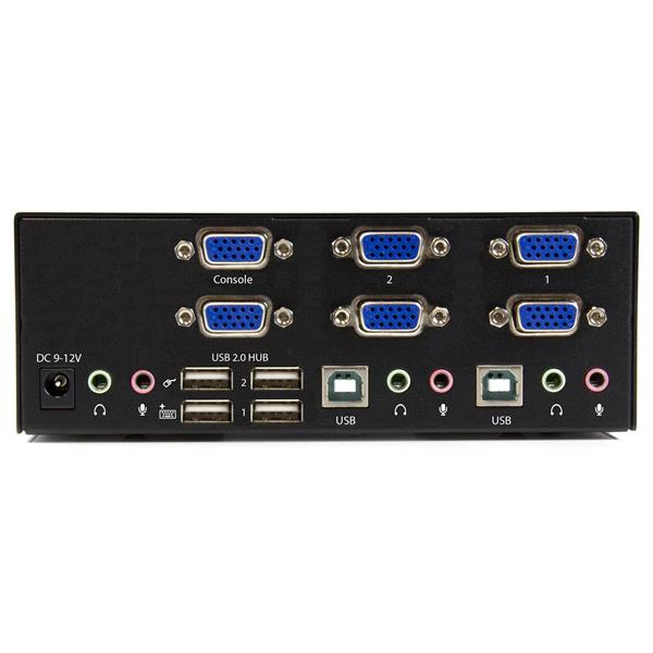KVM Switch Dual Vga With Audio USB Hub 2port USB 2.0