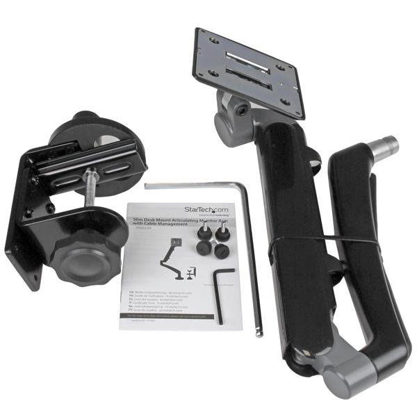 Slim Articulating Monitor Arm With Cable Management, Grommet Or Desk Mount