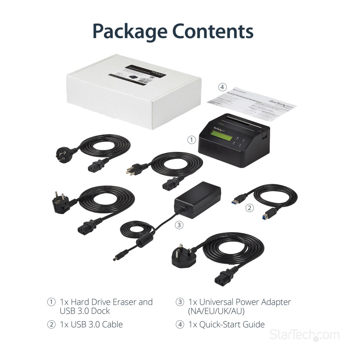 Dock  - Drive Eraser And For 2.5 / 3.5in SATA SSD / HDD - USB 3.0