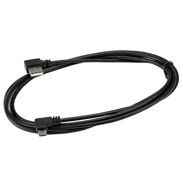 Micro-USB Cable With Right-angled Connectors - M/m - 2m