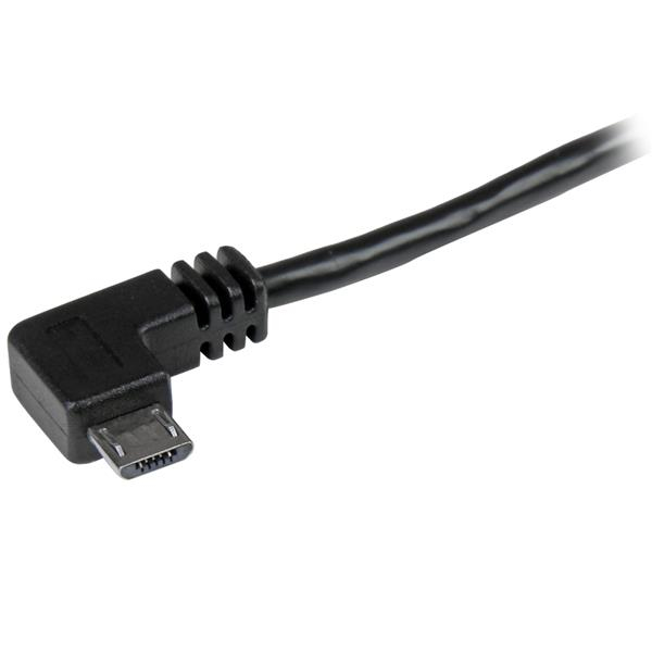 Micro-USB Cable With Right-angled Connectors - M/m - 2m