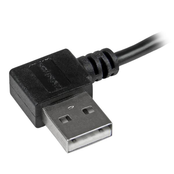 Micro-USB Cable With Right-angled Connectors - M/m - 2m