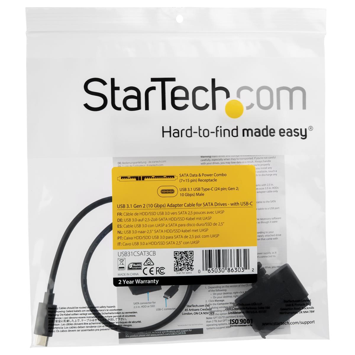 USB 3.1 Gen 2 (10 Gbps) Adapter Cable For 2.5