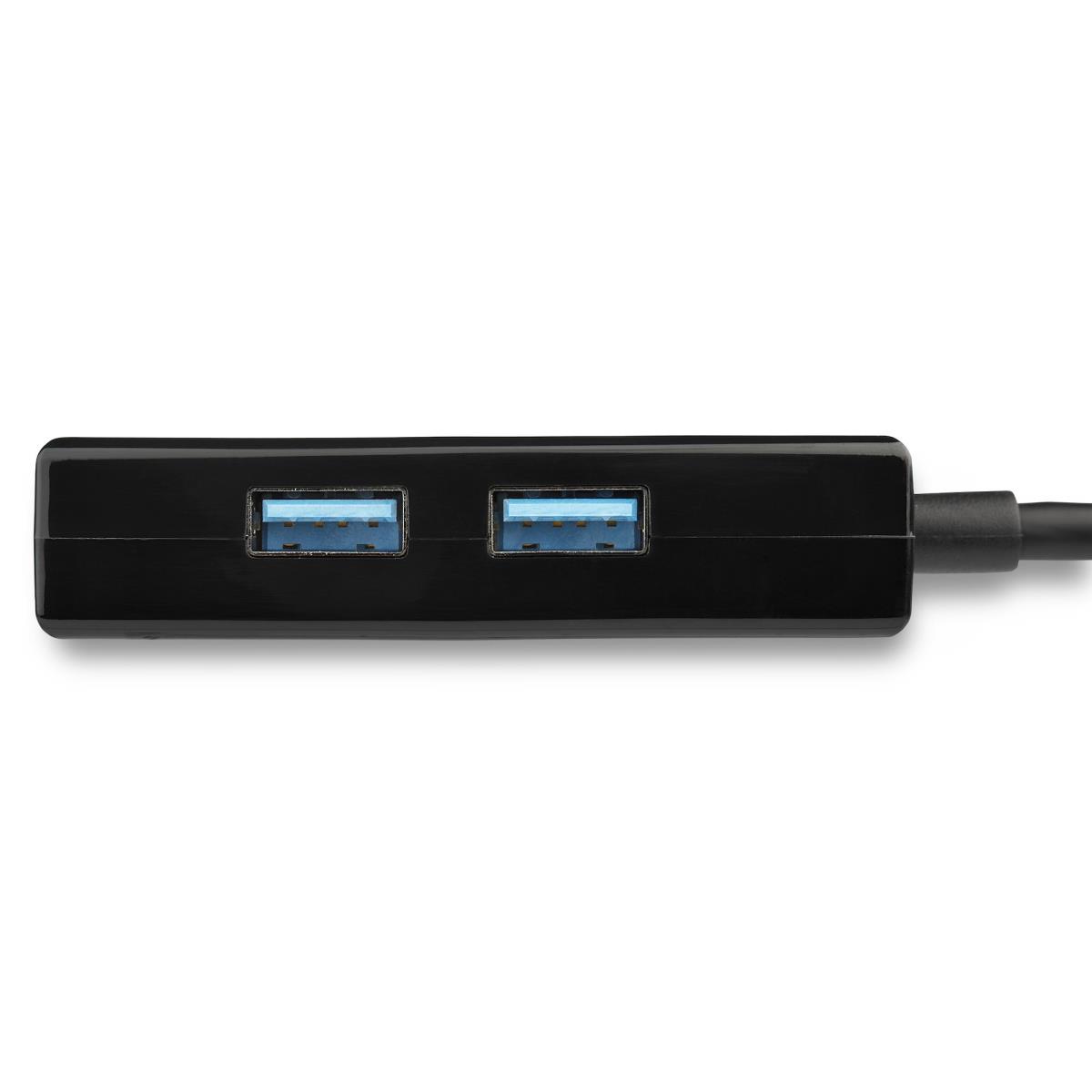 Network Adapter USB 3.0 To Gigabit With Built-in 2-port USB Hub