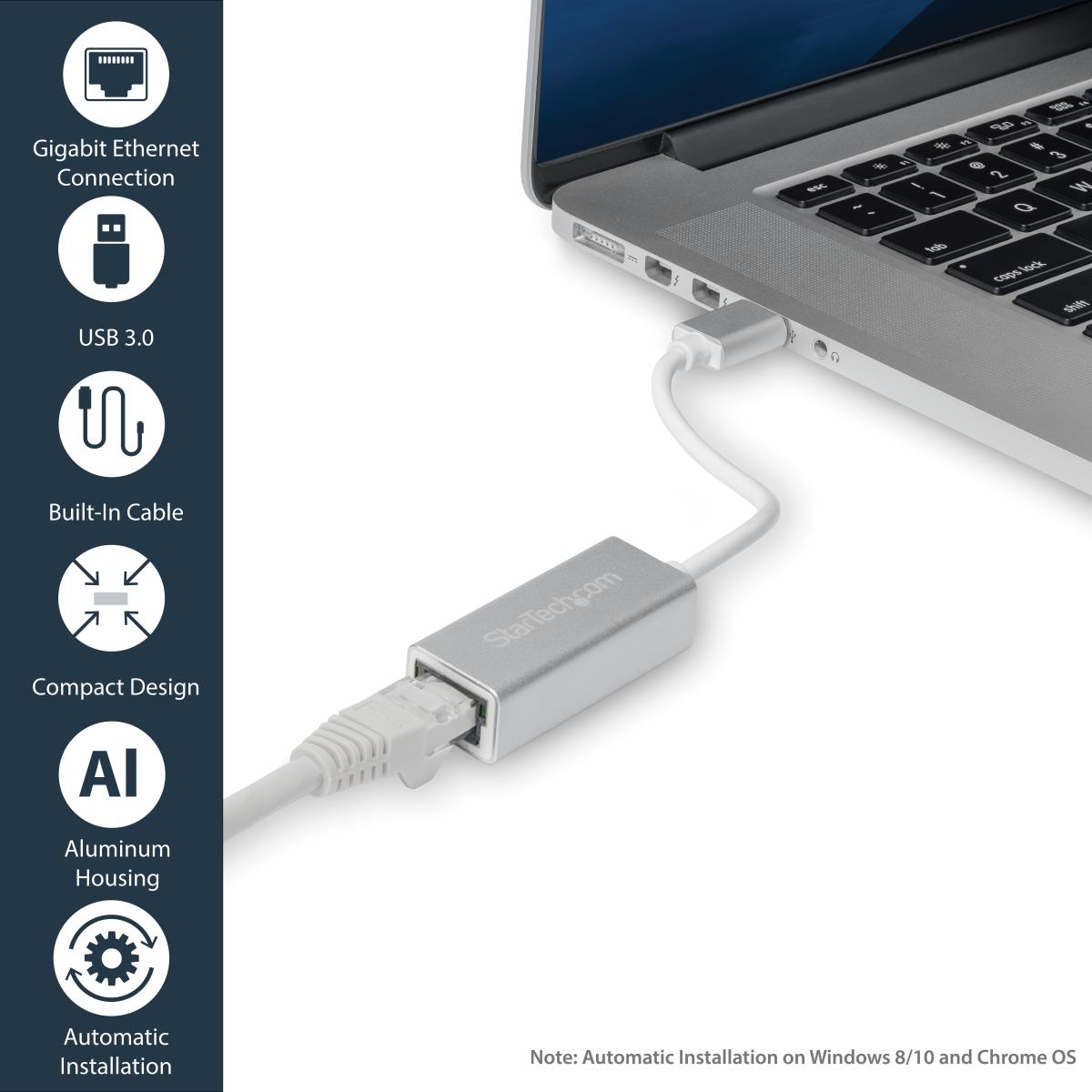 USB 3.0 To Gigabit Network Adapter - Silver