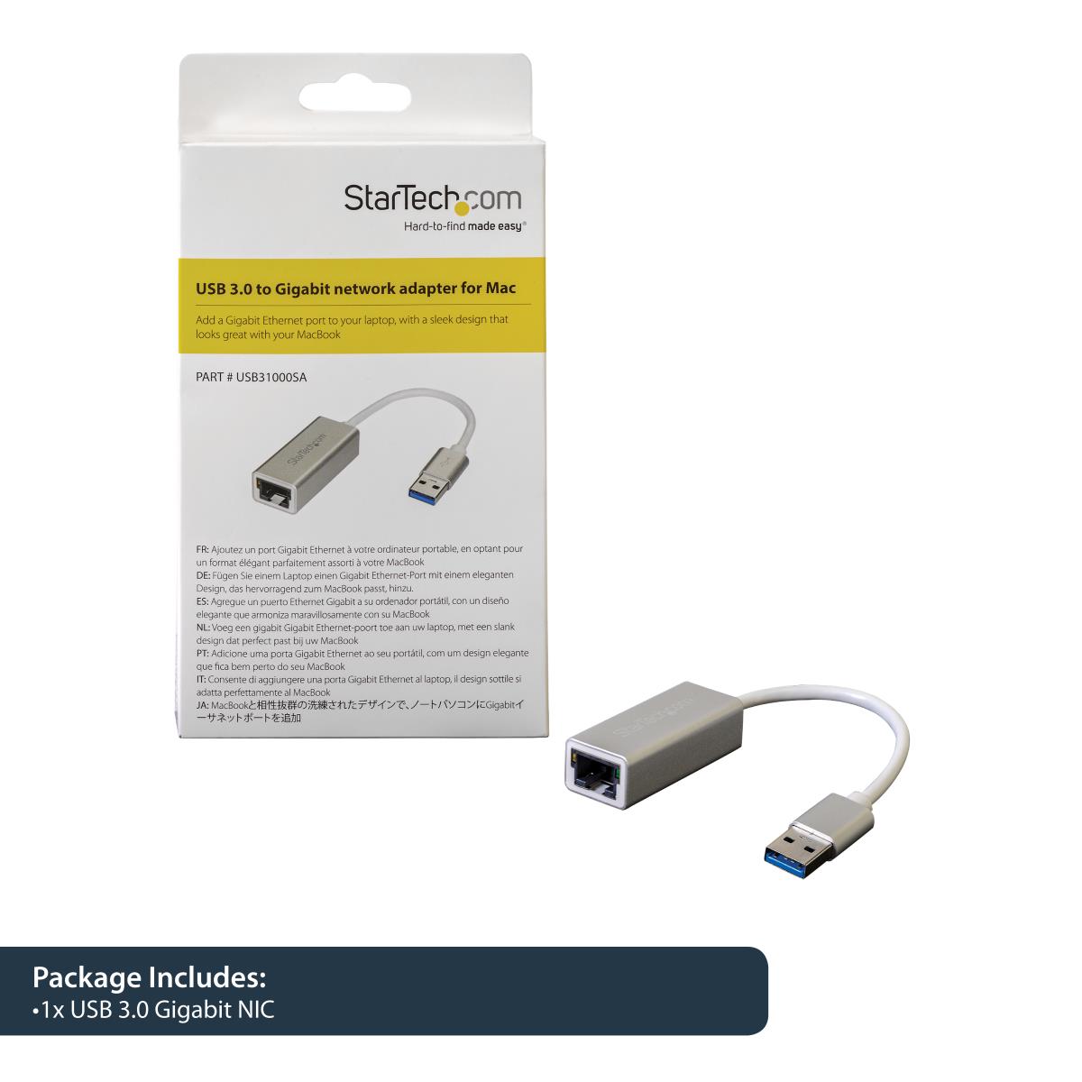 USB 3.0 To Gigabit Network Adapter - Silver