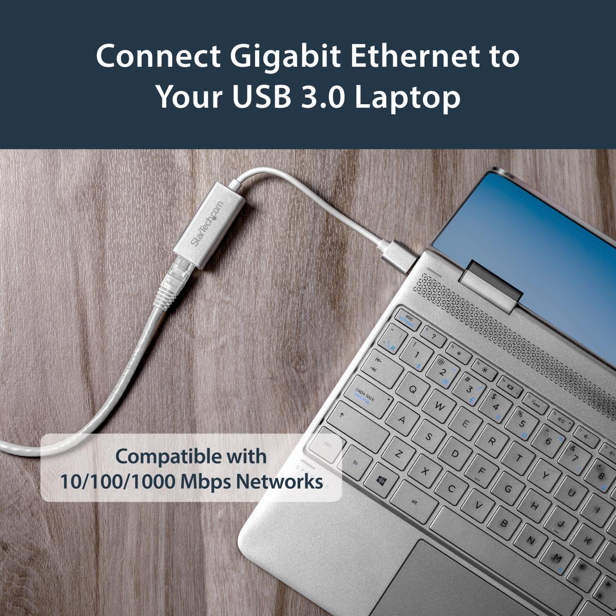 USB 3.0 To Gigabit Network Adapter - Silver