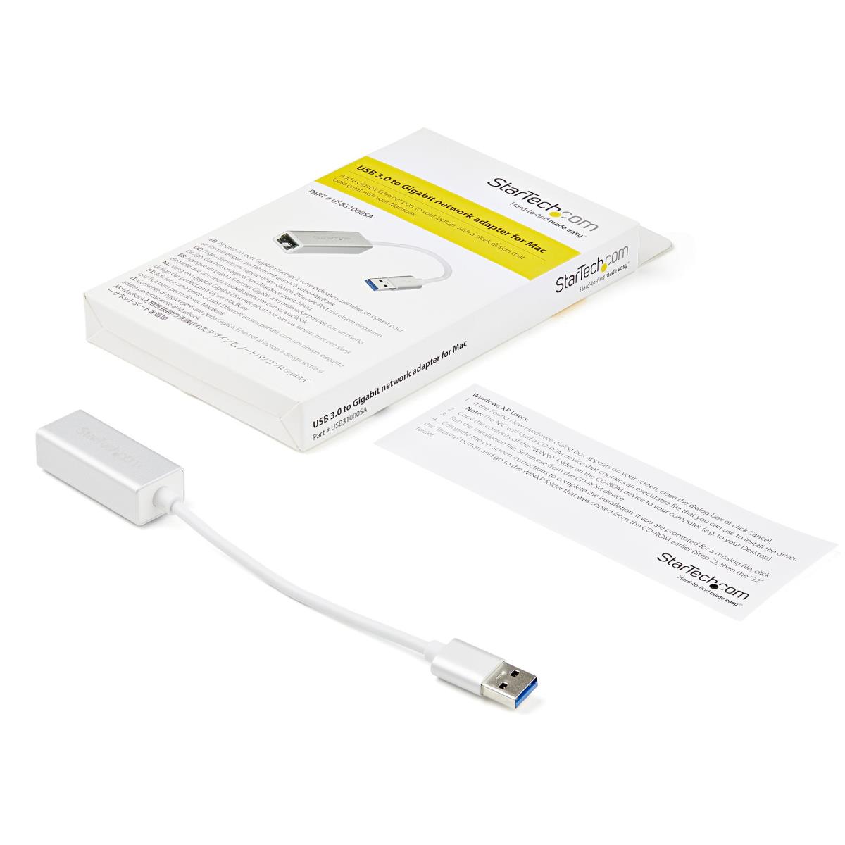 USB 3.0 To Gigabit Network Adapter - Silver