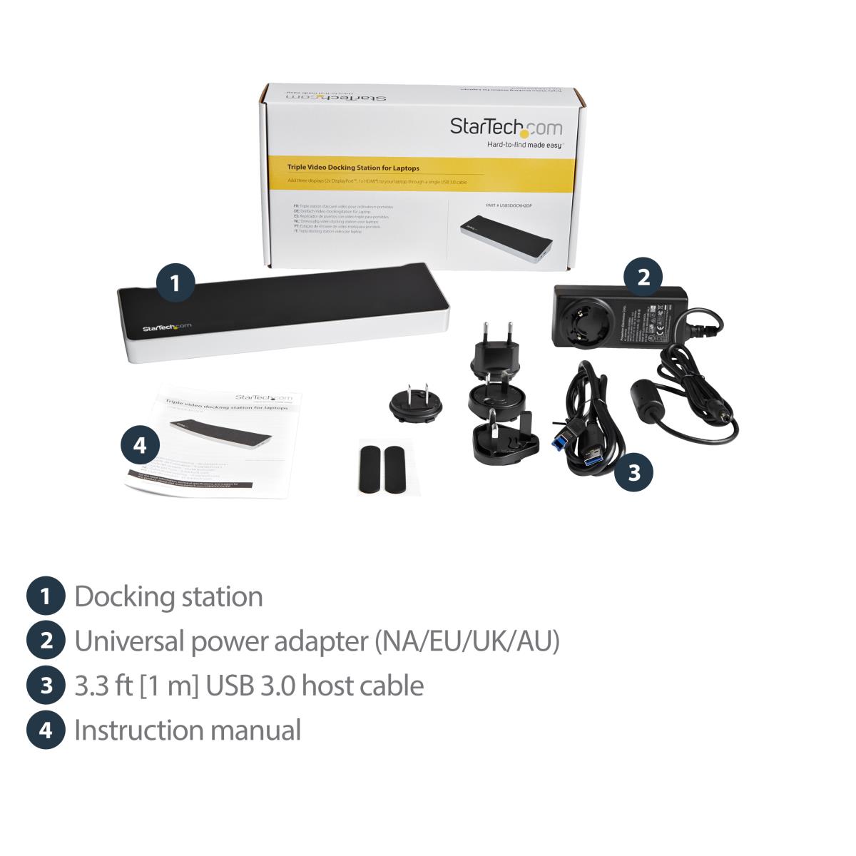 Docking Station - Universal Triple Video USB 3.0 Laptop With 4k
