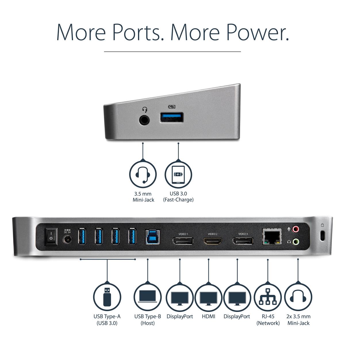 Docking Station - Universal Triple Video USB 3.0 Laptop With 4k