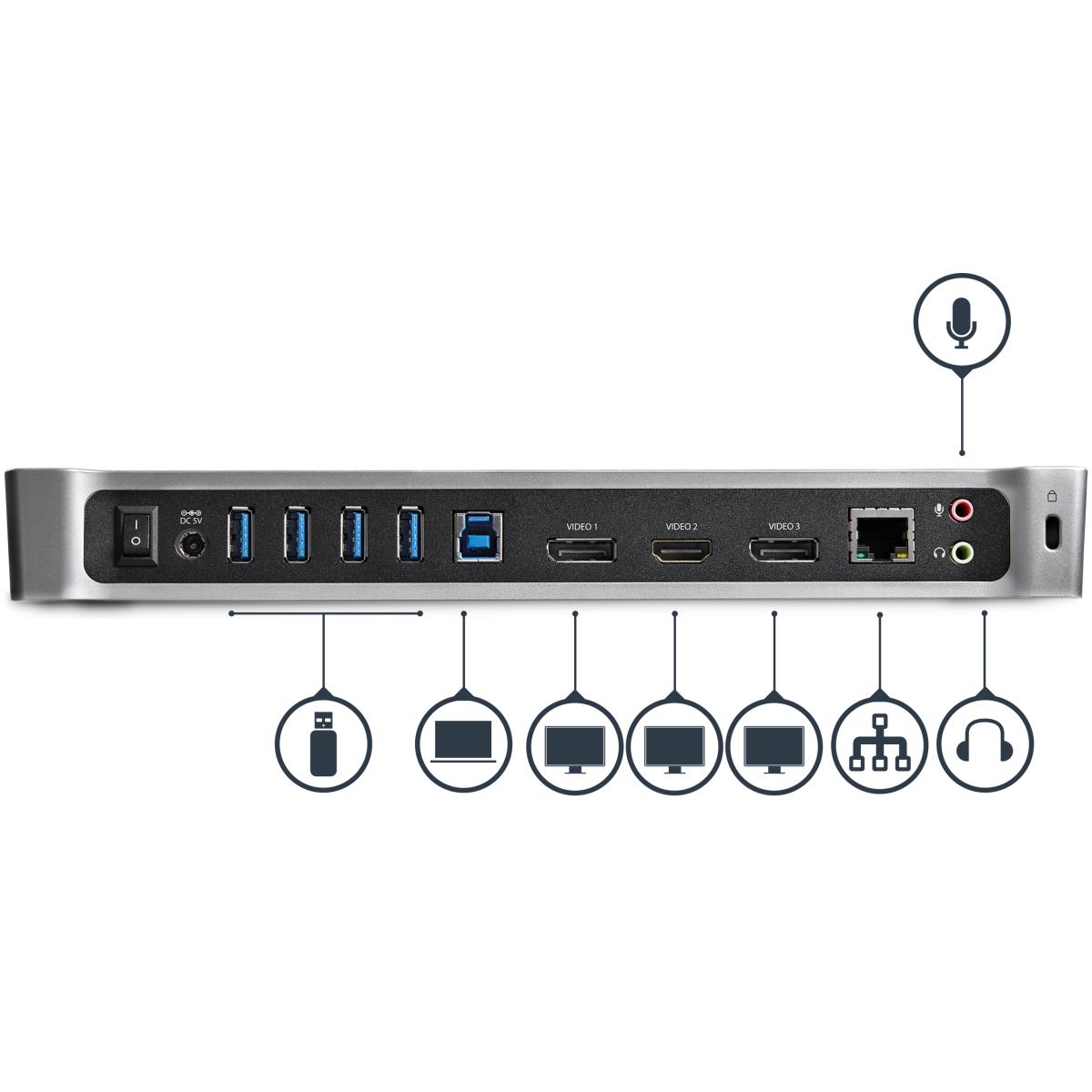 Docking Station - Universal Triple Video USB 3.0 Laptop With 4k