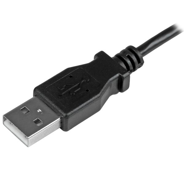 Micro-USB Charge-and-sync Cable M/m - Left-angle Micro-USB - 28/24awg - 1 M