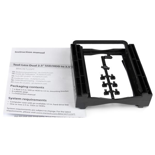 Tool-free Mounting Bracket For Two 2.5in SSD/HDDs 3.5in Db