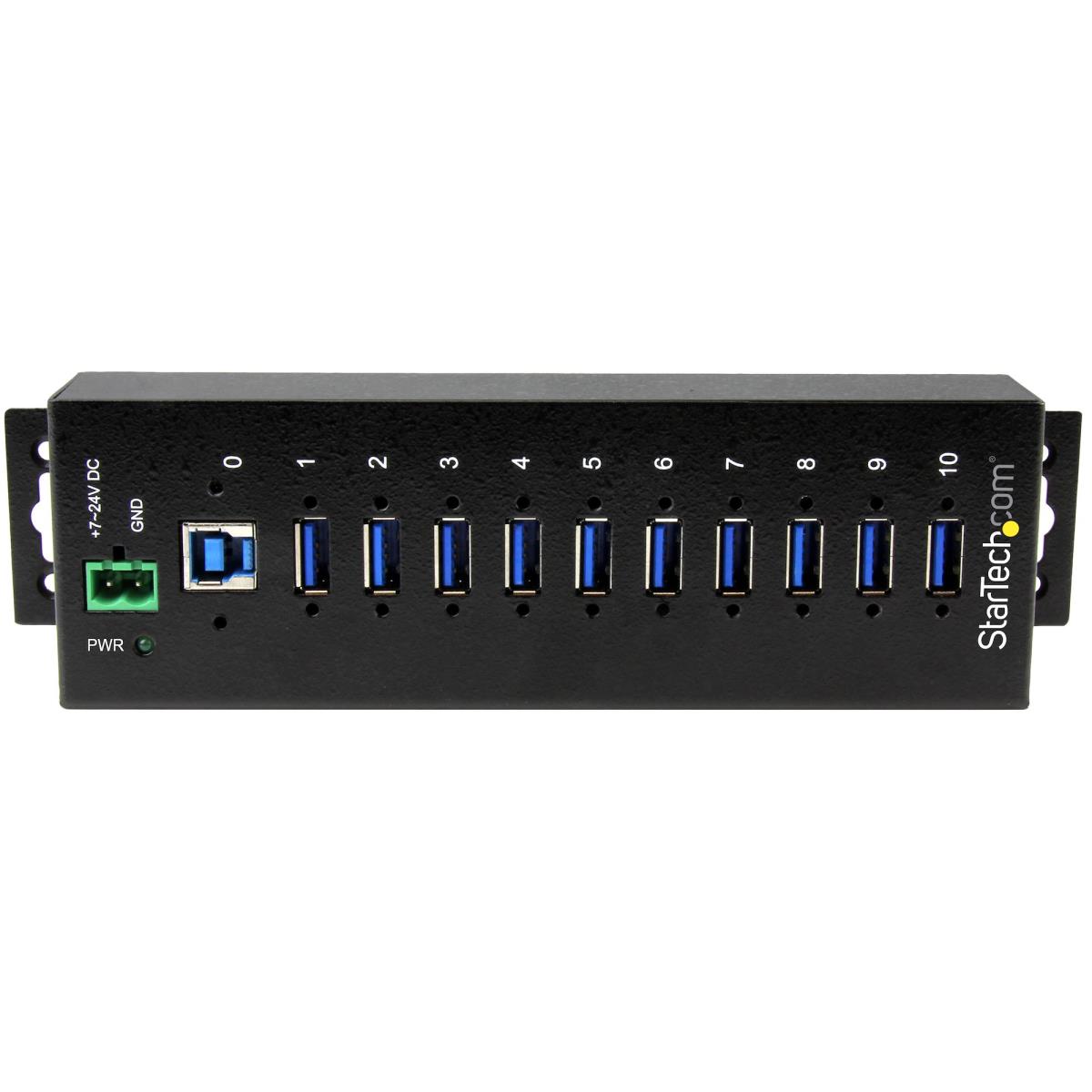 Rugged Metal 10port USB 3.0 Hub Din Rail And Wall-mountable