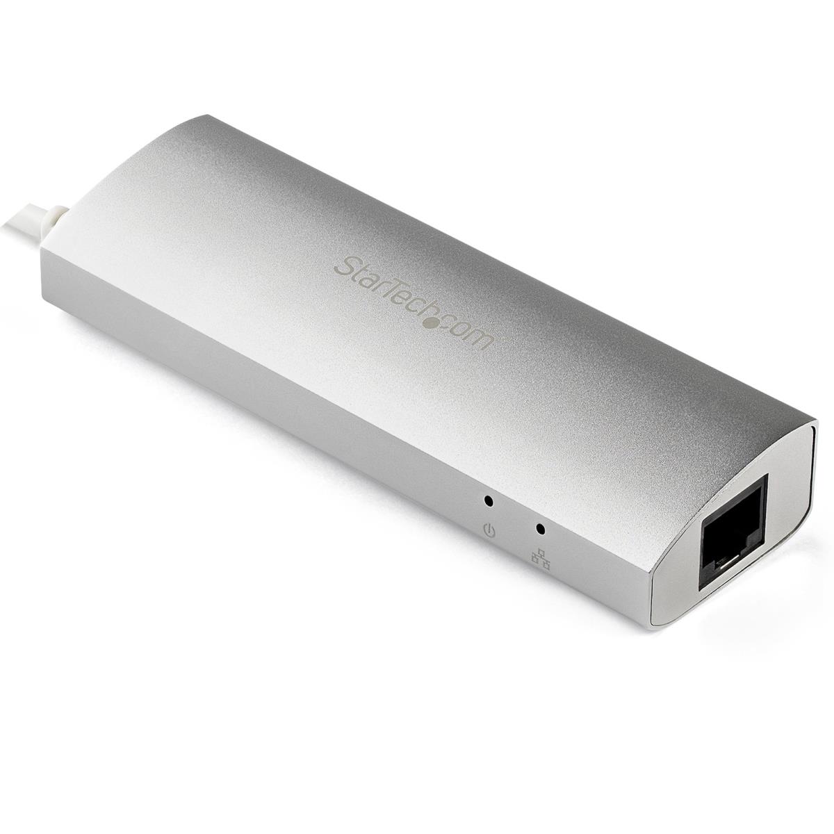 USB Hub 3port With Gigabit Network Adapter Silver