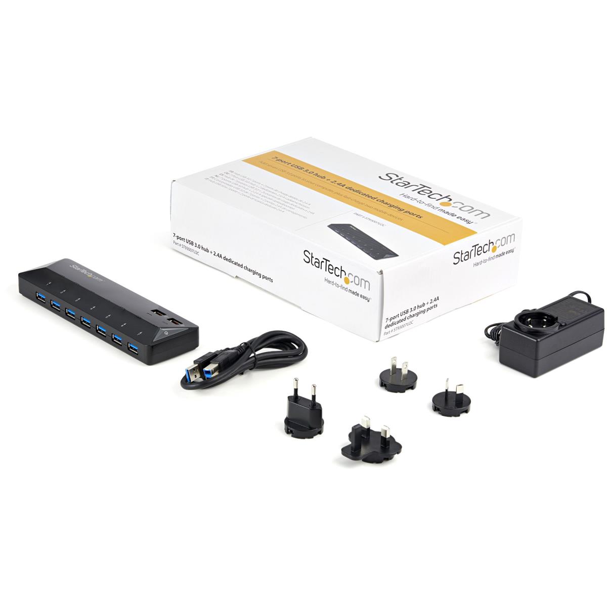 Hub Plus Dedicated Charging Ports 7-port USB 3.0 - 2 X 2.4a Ports
