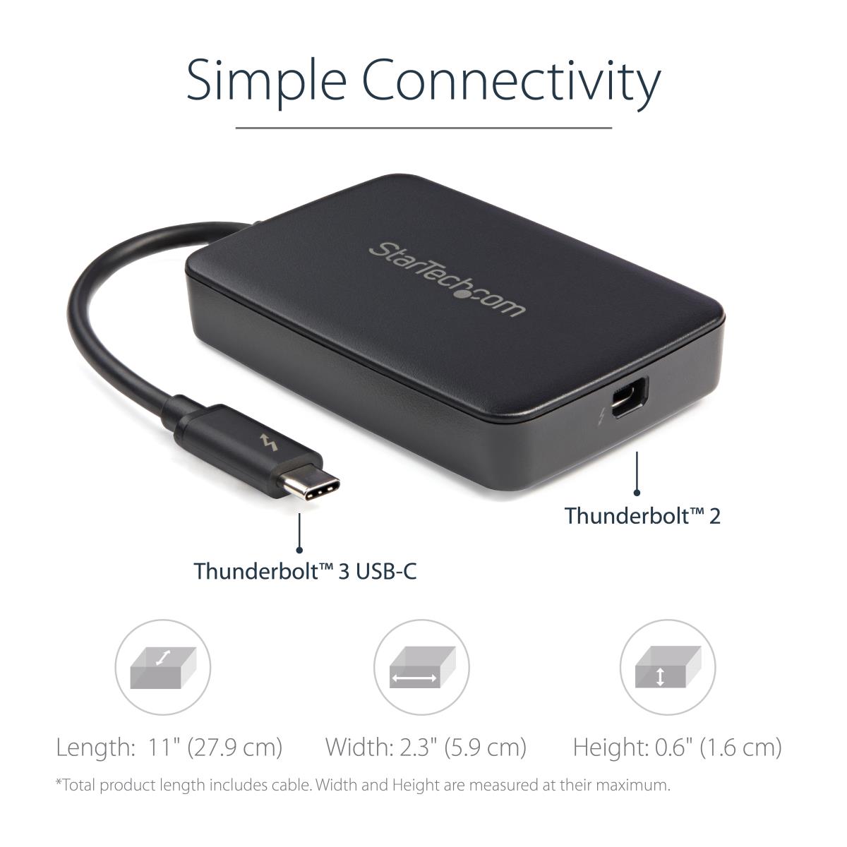 Thunderbolt 3 USB C To Thunderbolt Adapter