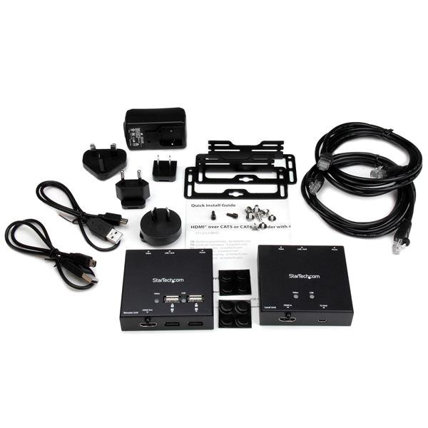 Hdmi Extender With 4 Port USB Hub 50m Hdmi Over CAT6 1080p