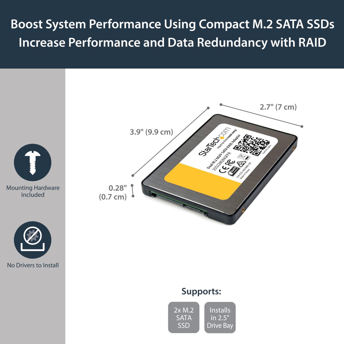 Dual M.2 Ngff SATA Adapter With Raid