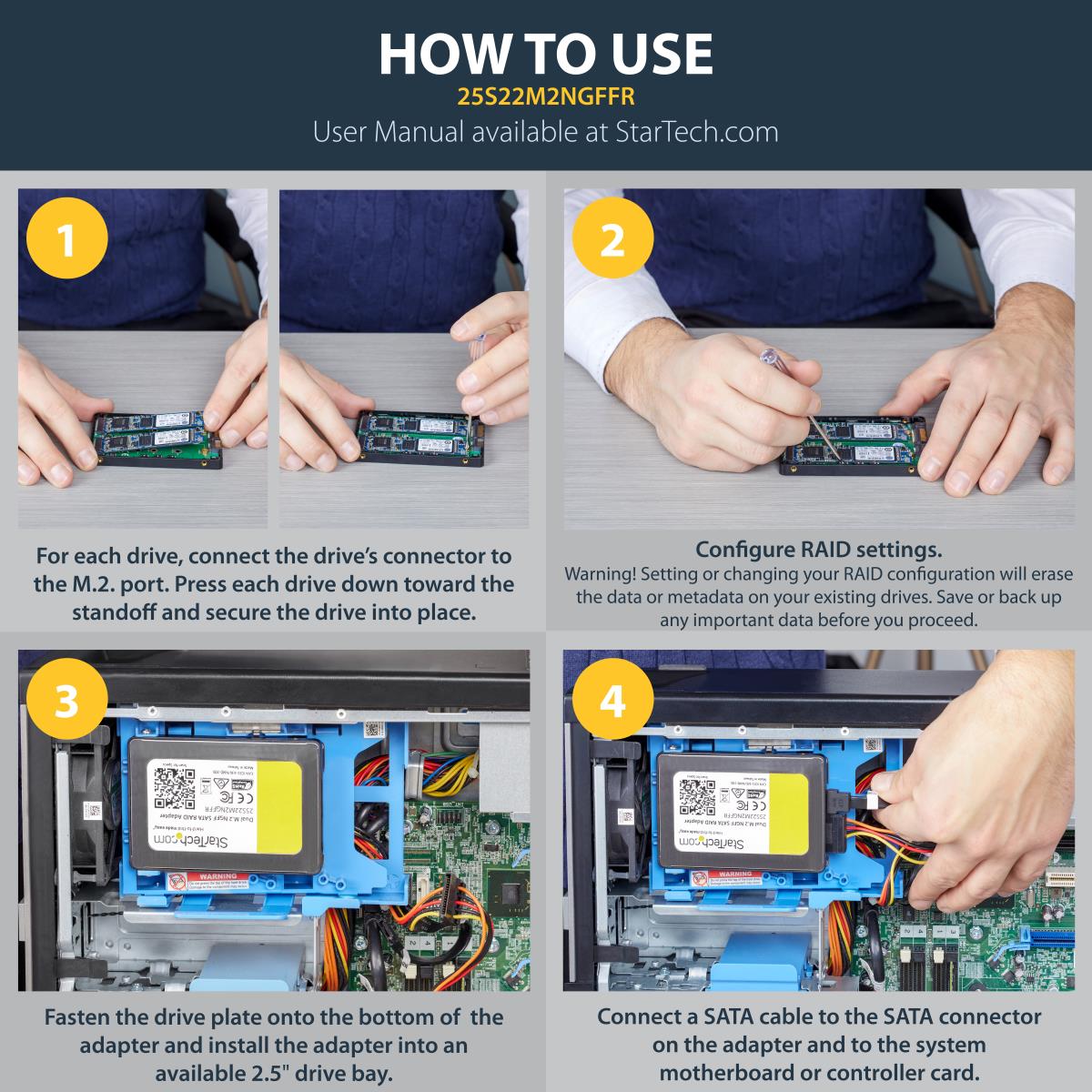 Dual M.2 Ngff SATA Adapter With Raid