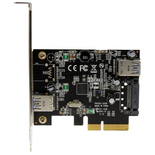 2-port USB 3.1 (10gbps) Card - USB-a, 1x External, 1x Internal - Pci-e