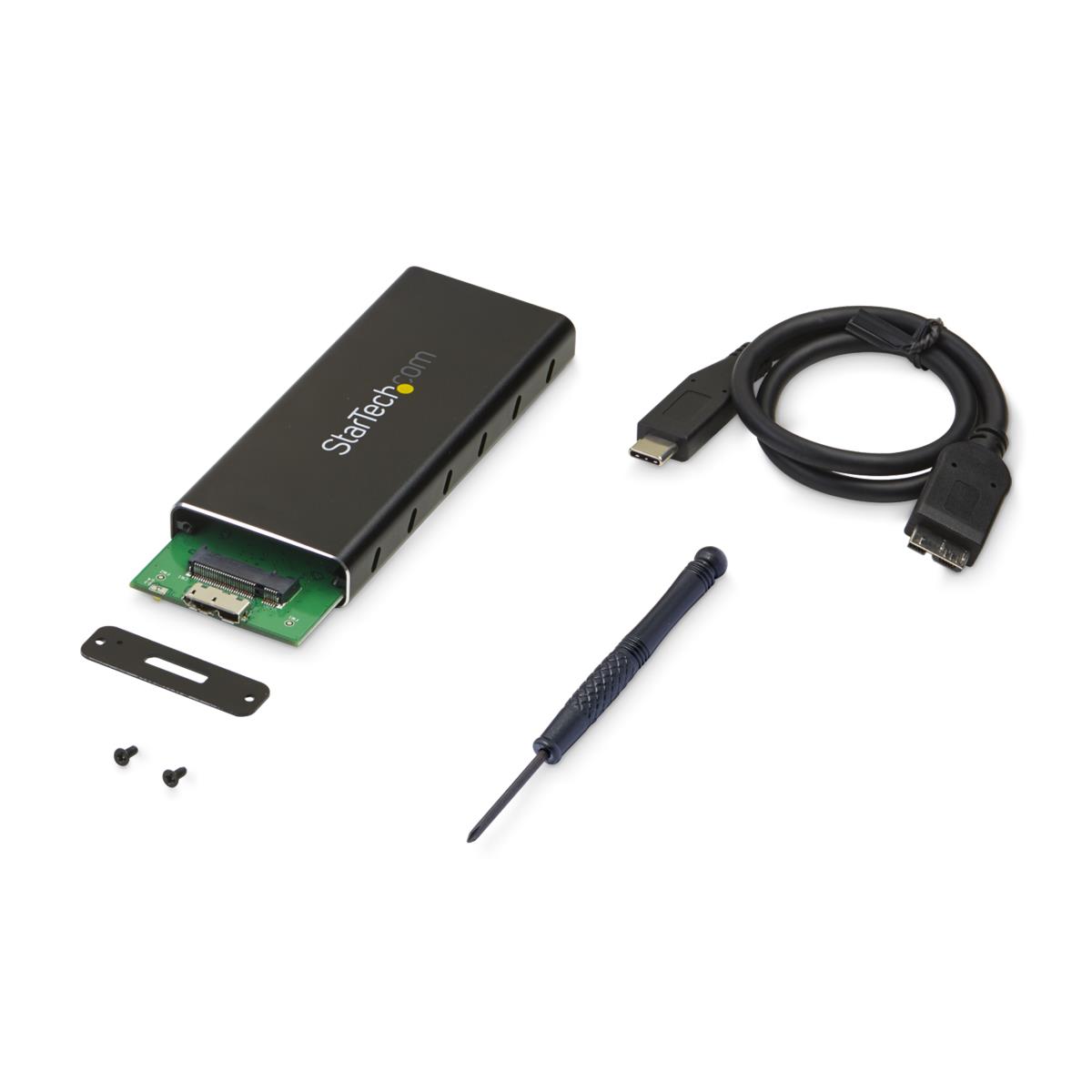 Portable M.2 Ngff SATA Enclosure - USB 3.1 (10gbps) With USB-c Cable