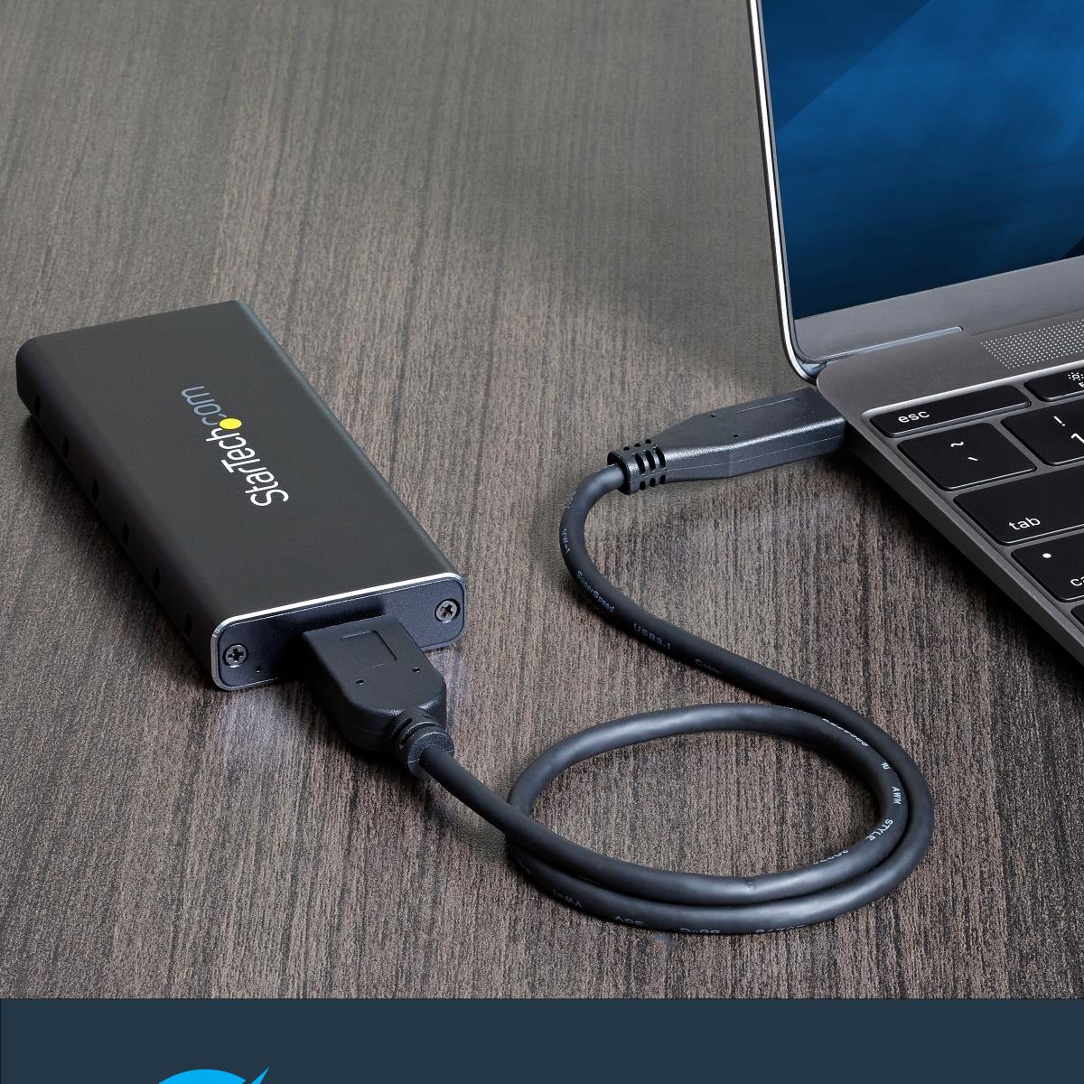 Portable M.2 Ngff SATA Enclosure - USB 3.1 (10gbps) With USB-c Cable