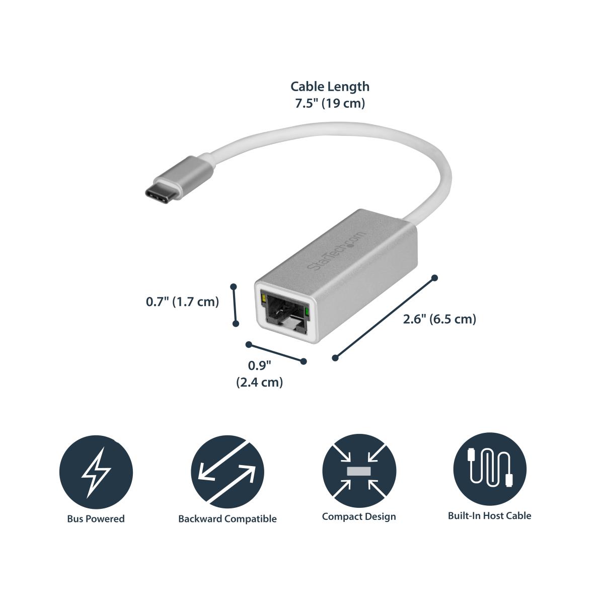 USB-c To Gigabit Network Adapter - Silver