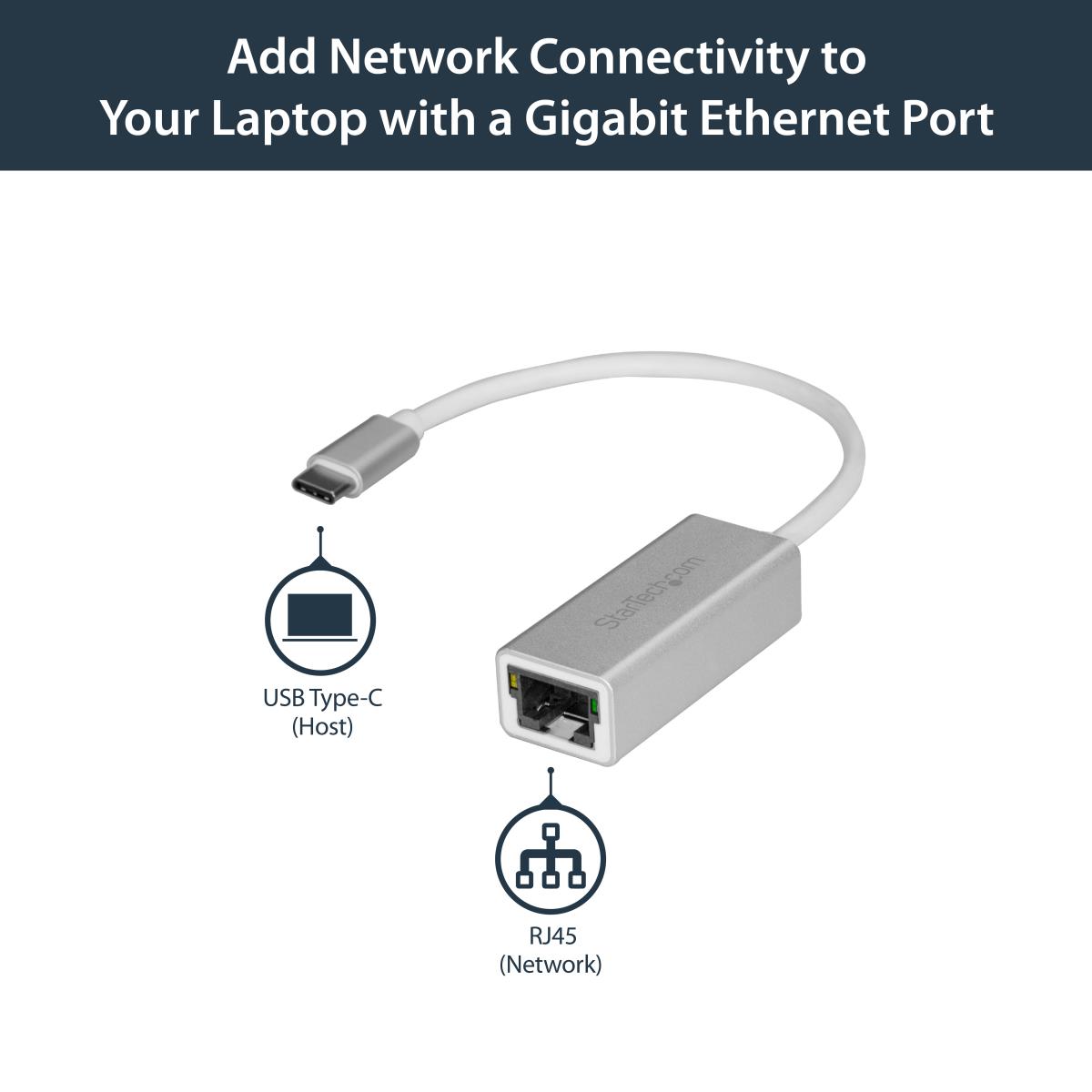 USB-c To Gigabit Network Adapter - Silver