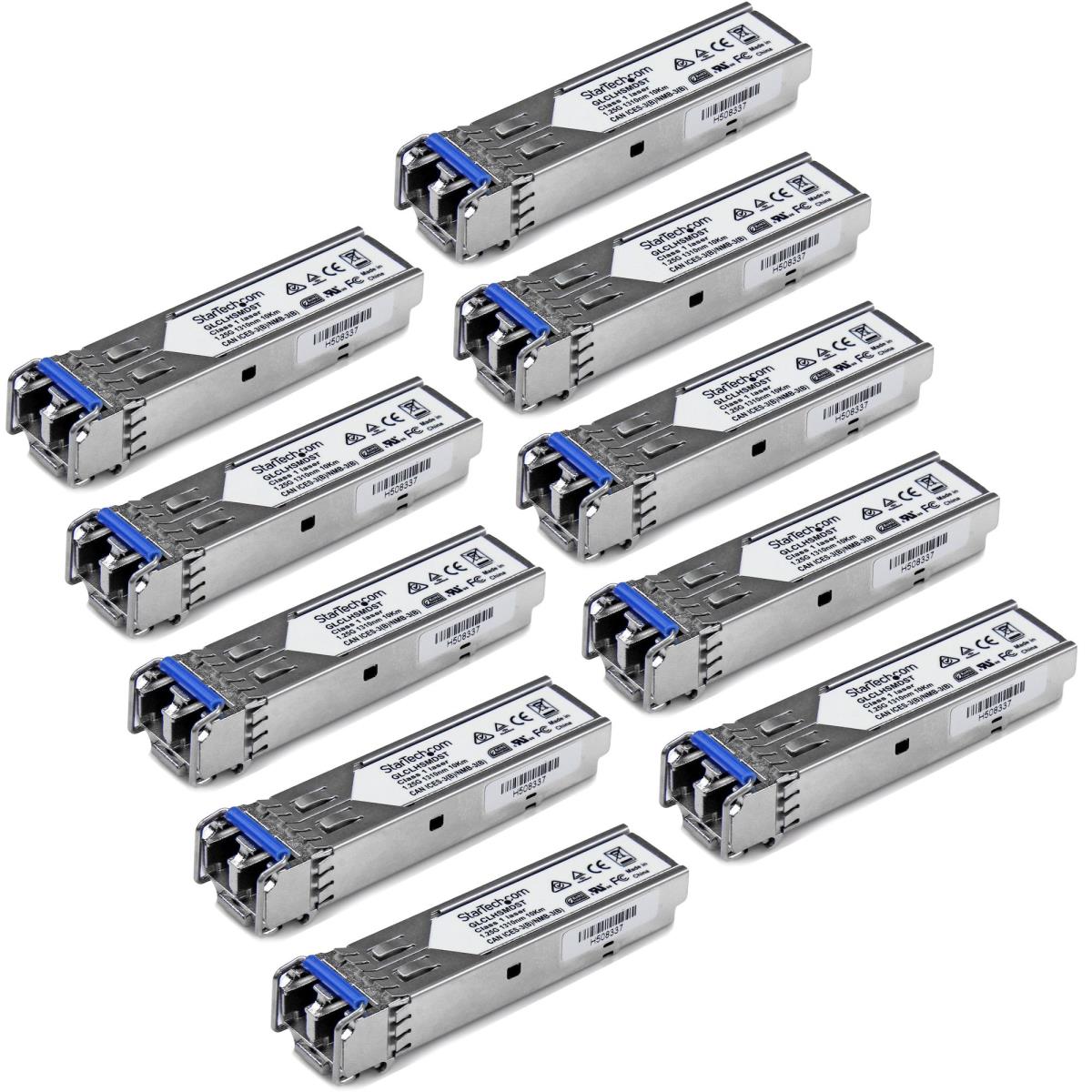 Gigabit Fiber Sfp Transceiver Module - Cisco Glc-lh-smd Compatible - Sm/mm Lc - 10km / 550m - 10pack
