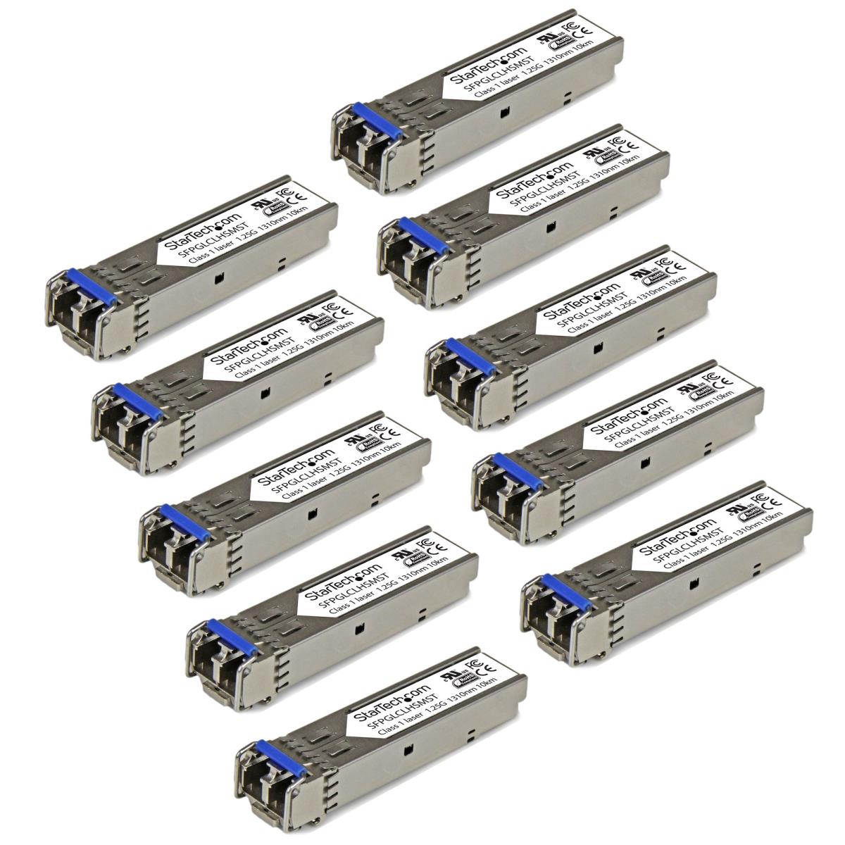 Gigabit Fiber Sfp Transceiver Module - Cisco Glc-lh-sm Compatible - Sm/mm Lc - 10 Pack