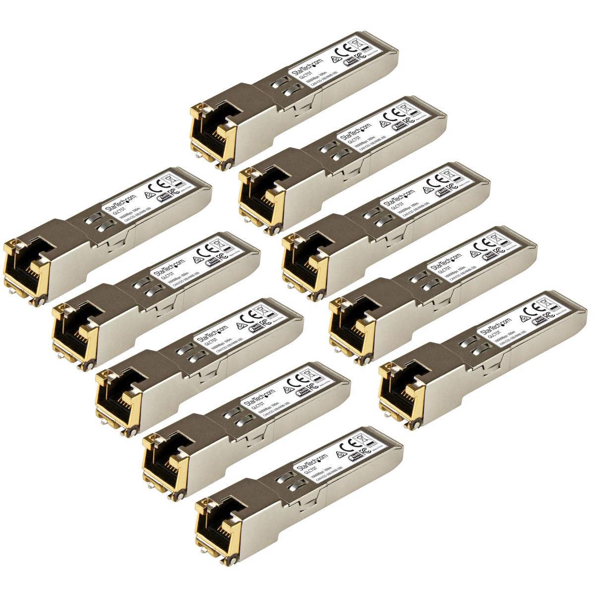Gigabit Rj45 Copper Sfp Transceiver Module - Cisco Glc-t Compatible - 10 Pack