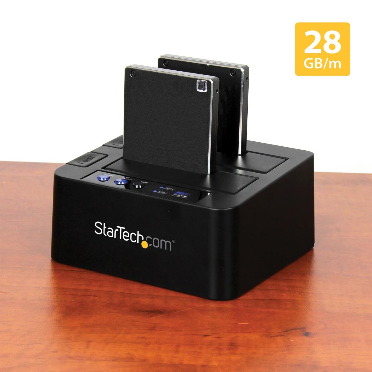 Dock - Standalone Duplicator USB 3.1 (10gbps) For 2.5in & 3.5in SATA SSD/HDD Drives - HDD Cloner
