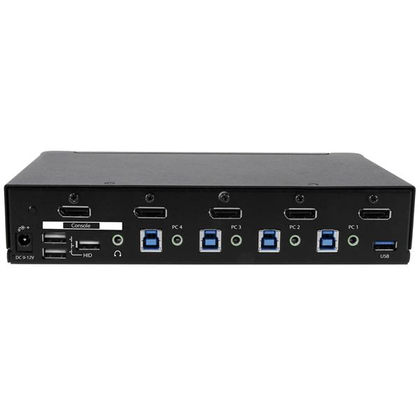 KVM Switch - DisplayPort 4-port Built-in USB 3.0 Hub-4k