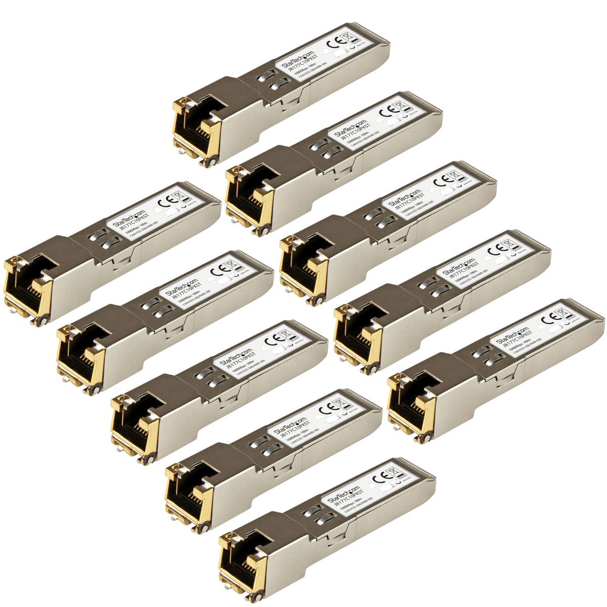 Gigabit Rj45 Copper Sfp Transceiver Module - Hp J8177c Compatible - 10 Pack