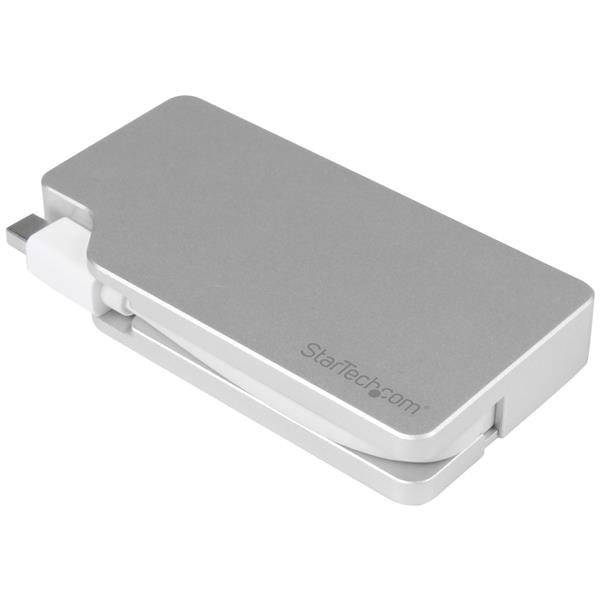 Aluminum Travel A/v Adapter 3-in-1 Mini DisplayPort To Vga DVI Or Hdmi - 4k
