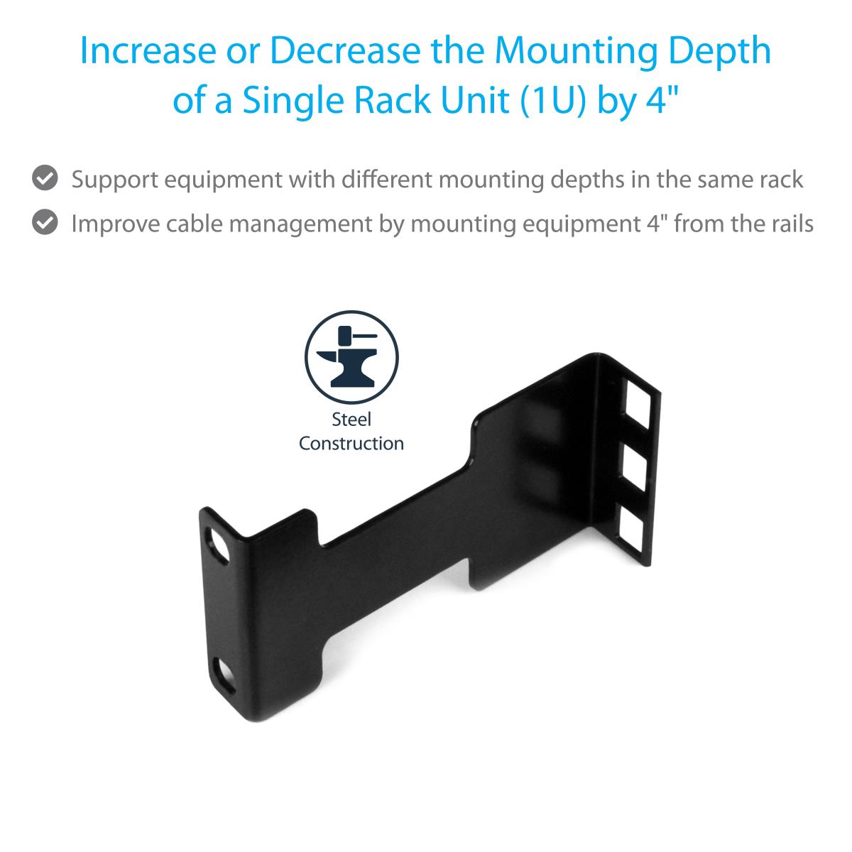 Rack Extender - 1u Rack Rack Depth Adapter Brackets-1u