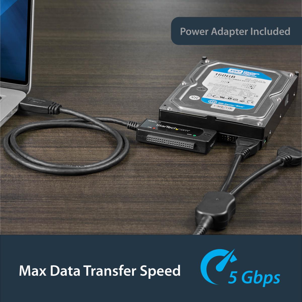 USB 3.1 (10 Gbps) Adapter Cable For 2.5in And 3.5in SATA Drives