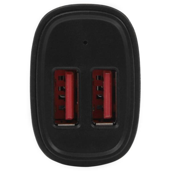 Dual-port USB Car Charger - 24w/4.8a - Black