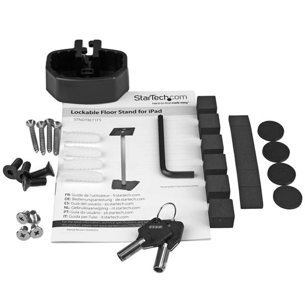 Locking Floor Stand For 9.7in iPad Tablets - Steel And Aluminum