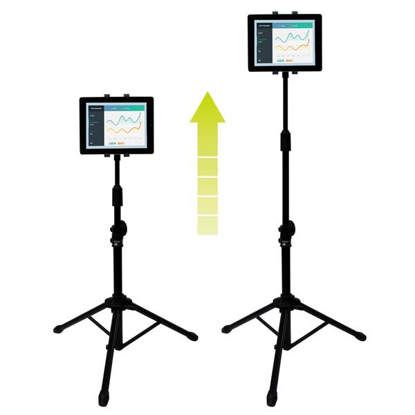 Portable Tripod Floor Stand Tablets 7in To 11in-adjustable