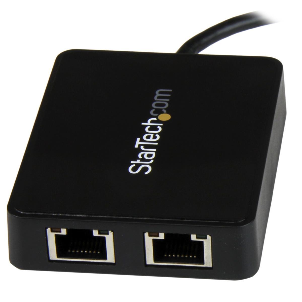USB-c To Dual Gigabit Ethernet Adapter With USB (type-a) Port